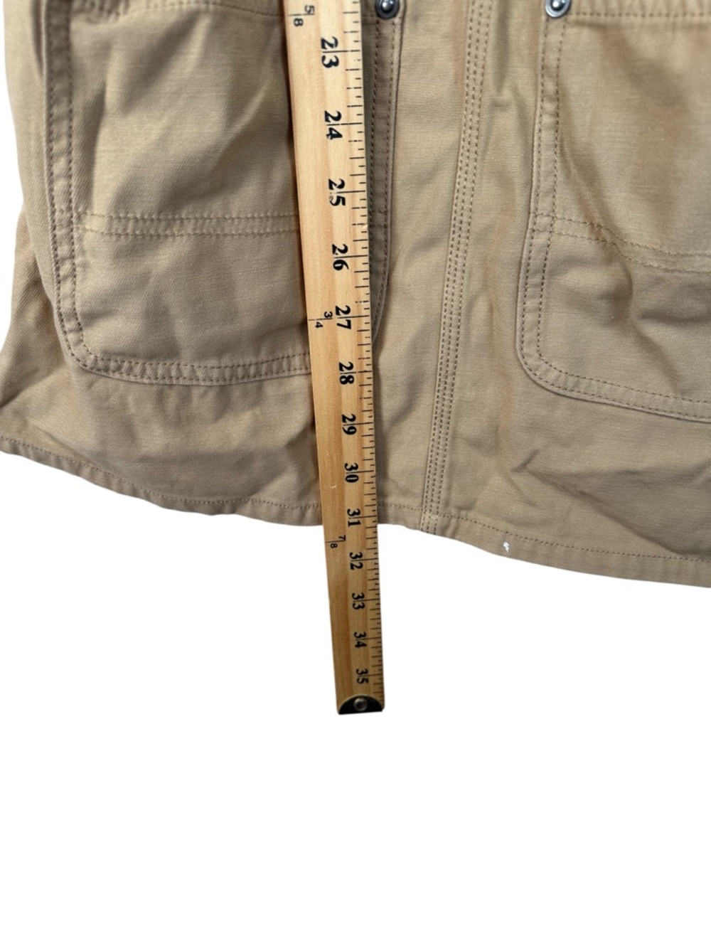 TNA Aritzia Khaki Canvas Overall Skirt XXS Utility Pinafore Mini Adjustable Stra - Picture 8 of 16
